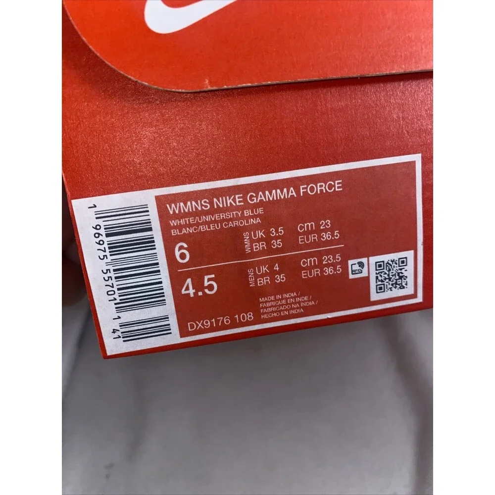 new Nike Gamma Force shoes Blue US 6 Athleisure Gym DX9176-108 authentic women